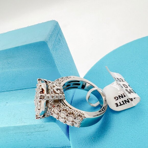 925 Sterling Sliver Moissanite Wedding/Engagement Ring, 2.52ctw VVS Stones Hip H - Picture 5 of 6